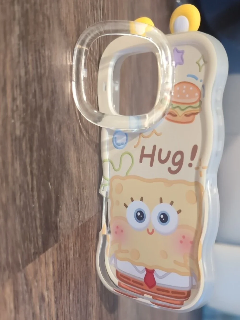 Apple Yellow 'Hug' Sponge Character Phone Case with Wrist Strap